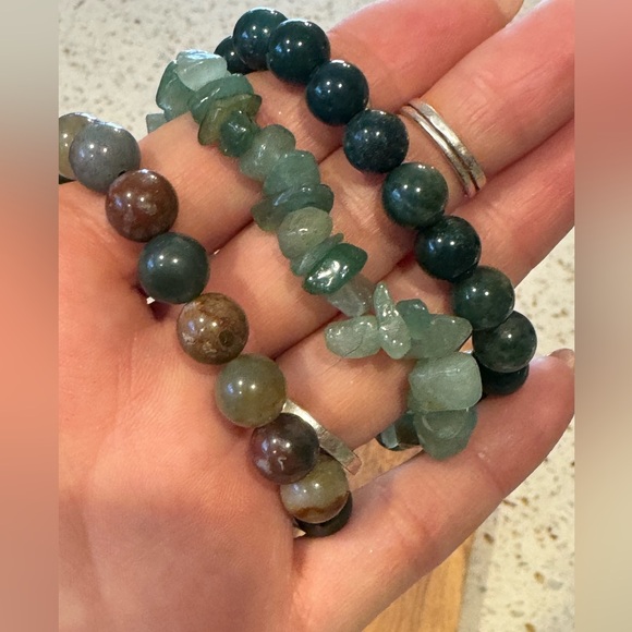 Set of 3 New Beaded Stretchy Bracelets - #7 - Picture 3 of 3